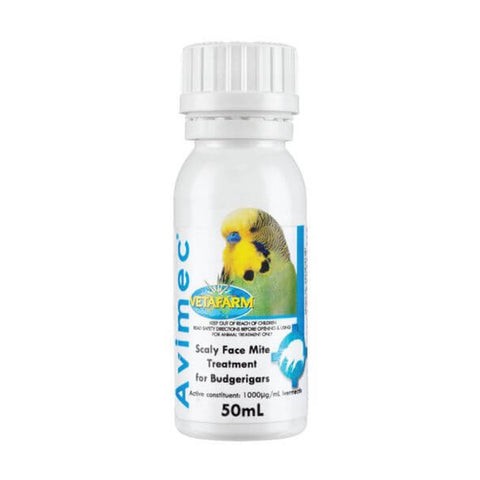 Vetafarm Avimec Scaly Face Treatment for Budgies 50ml