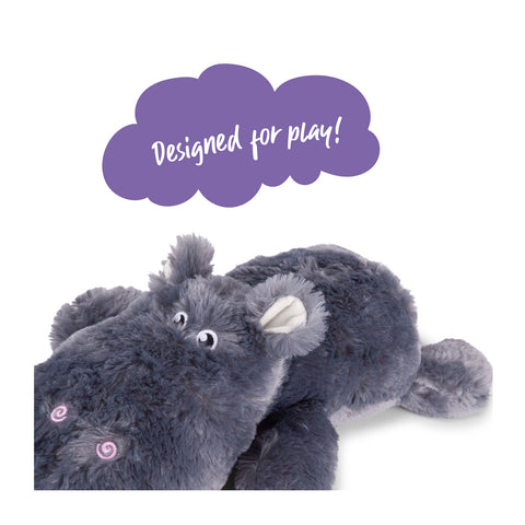 Kazoo Furries Lazy Hippo Plush Dog Toy