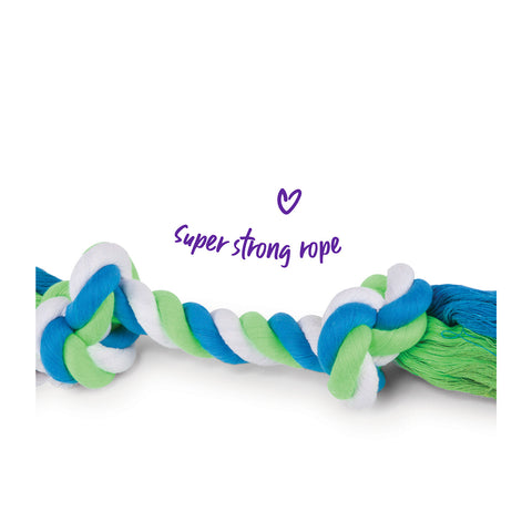 Kazoo Twisted Rope Knot Bone Dog Toy