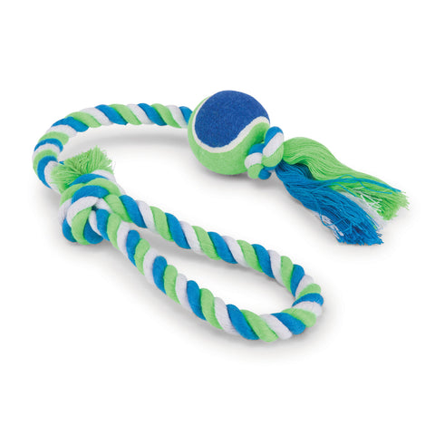 Kazoo Twisted Rope Sling Tennis Ball Dog Toy