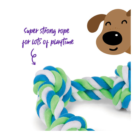 Kazoo Twisted Rope 3 Knot Tug Dog Toy X-Large