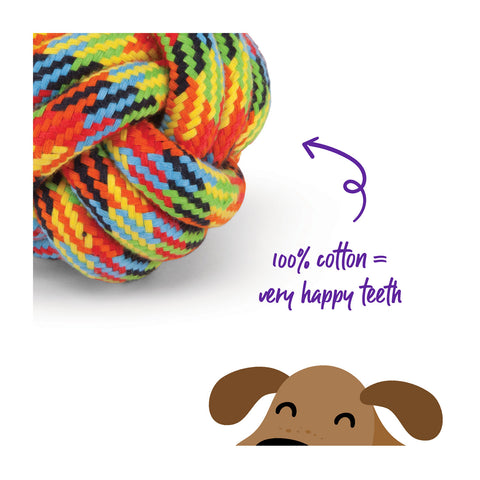 Kazoo Braided Rope Knot Ball Dog Toy