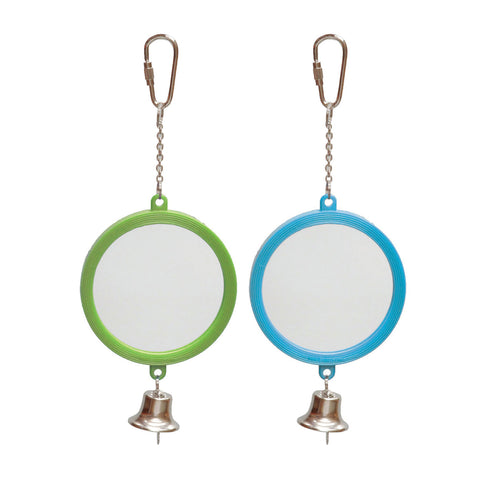 Kazoo Round Mirror with Bell Bird Toy Large