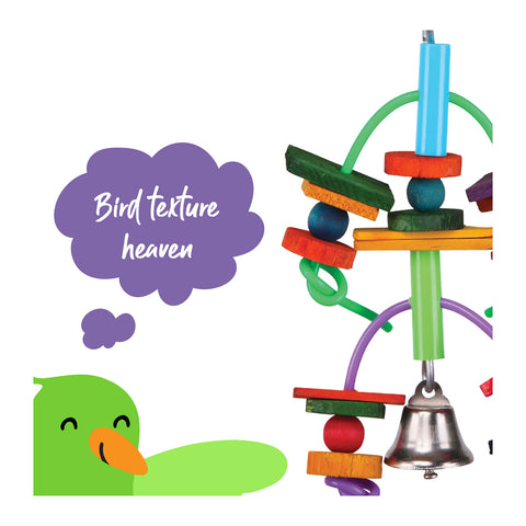 Kazoo Two Tier with Log & Bell Bird Toy