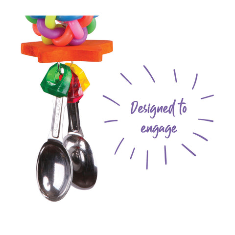 Kazoo Star Chips & Spoons Bird Toy