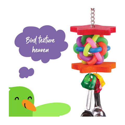 Kazoo Star Chips & Spoons Bird Toy