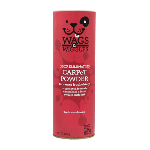 Wags & Wiggles Odour Eliminating Carpet Powder Fresh Strawberries 567g