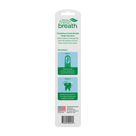 Tropiclean Fresh Breath Finger Brushes for Dogs 2pk