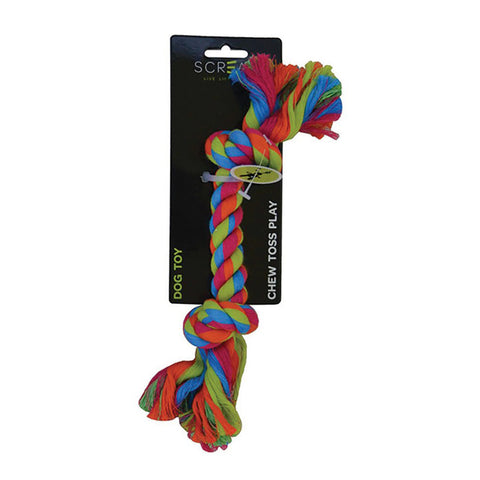 Scream 2-Knot Rope 22cm Dog Toy