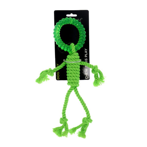 Scream Rope Man with Tpr Head Dog Toy Loud