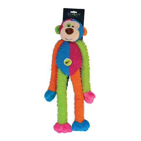 Scream Crew Monkey Loud Multicolour 43cm Dog Toy