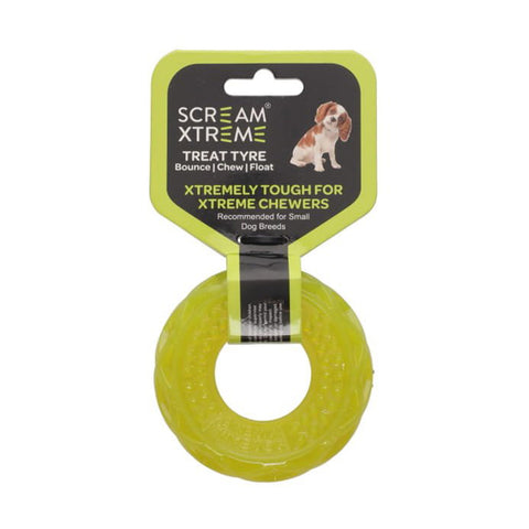 Scream Xtreme Treat Tyre Dog Toy