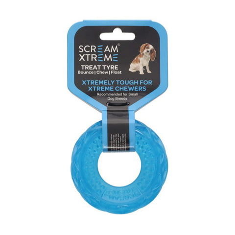 Scream Xtreme Treat Tyre Dog Toy