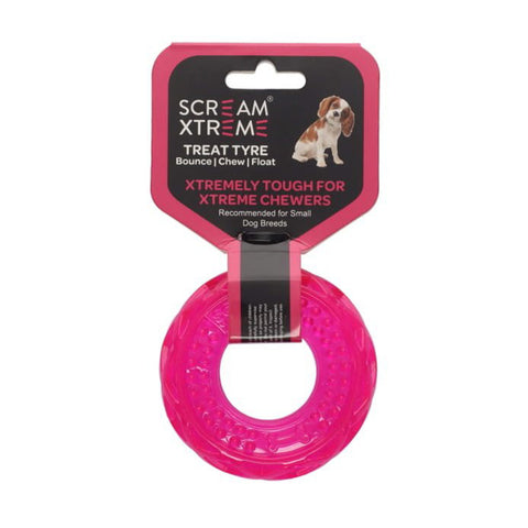 Scream Xtreme Treat Tyre Dog Toy