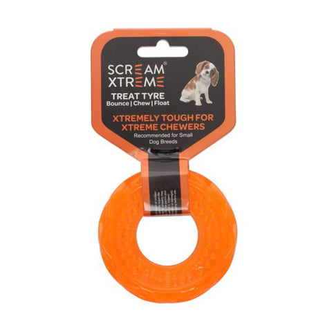 Scream Xtreme Treat Tyre Dog Toy