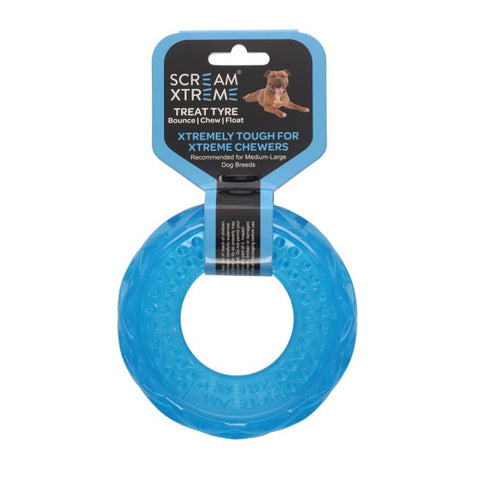 Scream Xtreme Treat Tyre Dog Toy