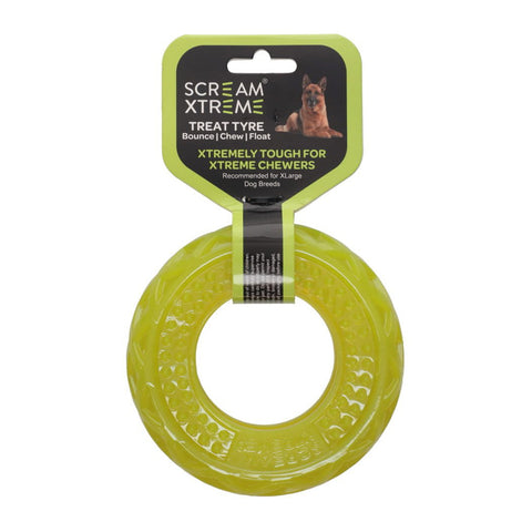 Scream Xtreme Treat Tyre Dog Toy