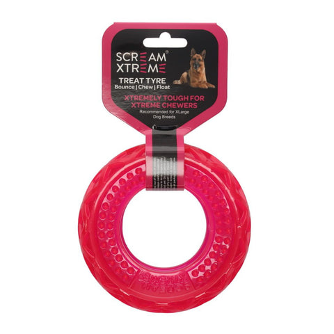 Scream Xtreme Treat Tyre Dog Toy