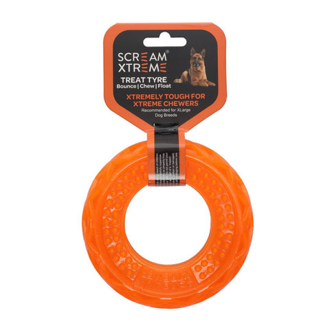 Scream Xtreme Treat Tyre Dog Toy