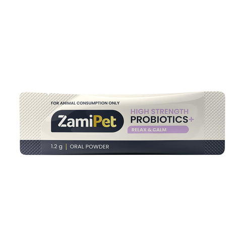 ZamiPet High Strength Probiotics + Relax & Calm 30 x 1.2g Powder Sachets for Dogs