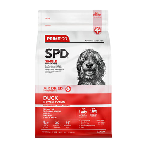 Prime100 SPD Air Dried Duck & Sweet Potato Adult Dry Dog Food