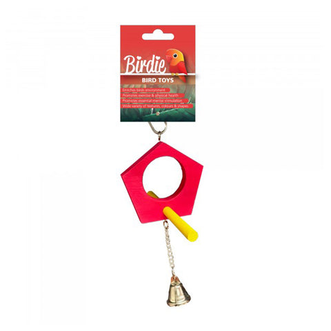 Birdie Crimson Moon Swing with Bell Bird Toy