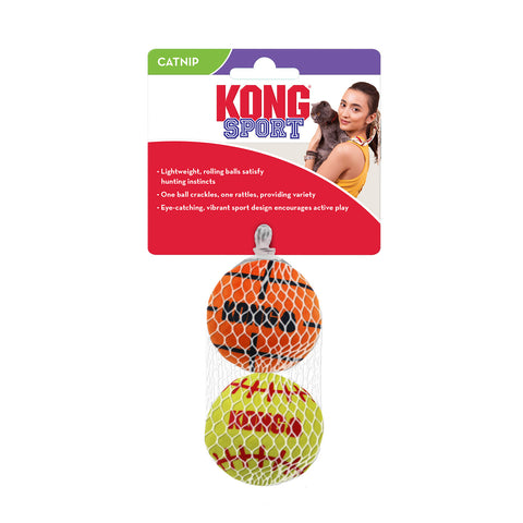 Kong Cat Sport Balls Cat Toy 2pk