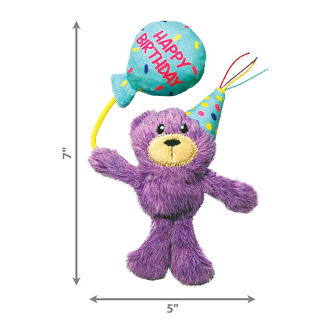 KONG Occasions Birthday Teddy Cat Toy