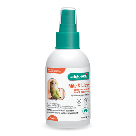 Aristopet Mite & Lice Spray for Ornamental Birds 125ml