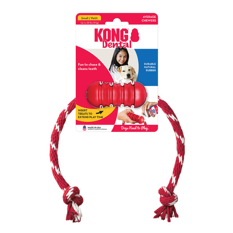 KONG Dental with Rope Dog Toy