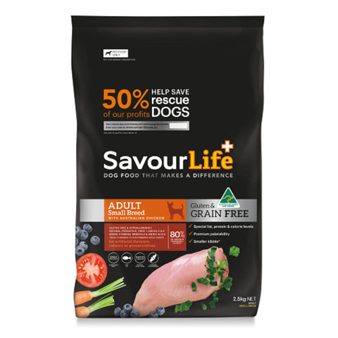 SavourLife Grain Free Small Breed Chicken Adult Dry Dog Food 2.5kg