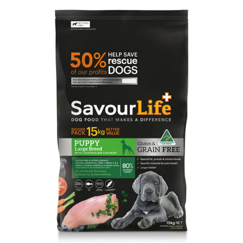 SavourLife Grain Free Large Breed Chicken Puppy Dry Dog Food 15kg