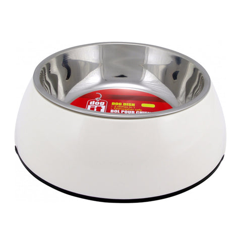 Dogit 2 in 1 Durable Dog Bowl White