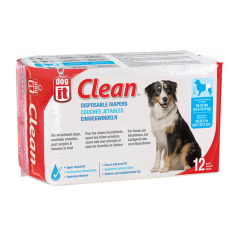 Dogit Clean Dog Diapers 12pk