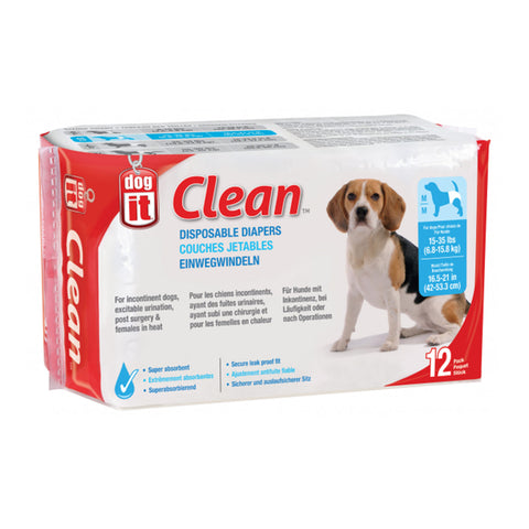 Dogit Clean Dog Diapers 12pk