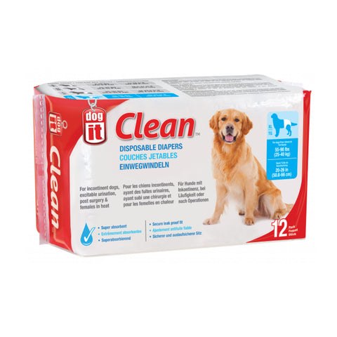 Dogit Clean Dog Diapers 12pk