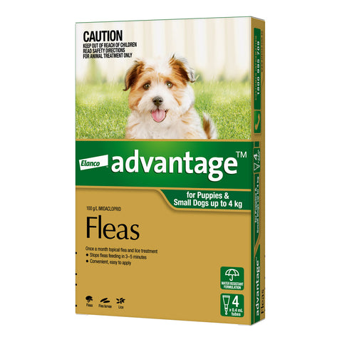 Advantage Flea Treatment for Puppies & Small Dogs 0-4kg