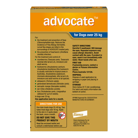 Advocate Flea, Heartworm & Worms for Extra Large Dogs +25kg