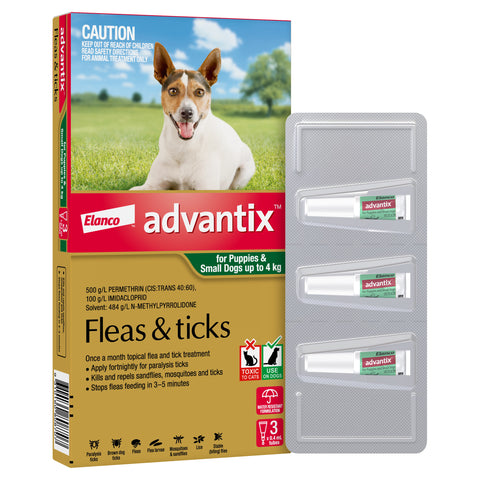 Advantix Flea & Tick Treatment for Small Dogs 0-4kg 3 Pack