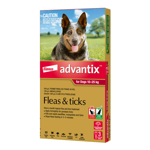 Advantix Flea & Tick Treatment for Large Dogs 10-25kg 3 Pack