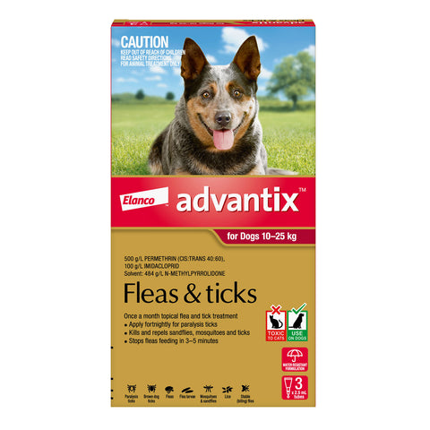 Advantix Flea & Tick Treatment for Large Dogs 10-25kg 3 Pack