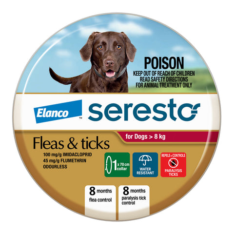 Seresto Flea & Tick Collar for Dogs 8kg+