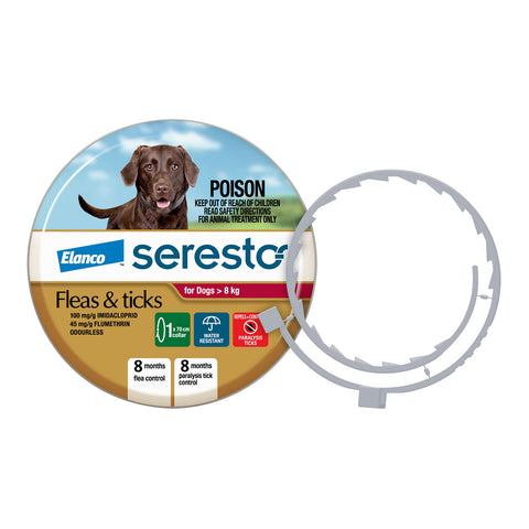 Seresto Flea & Tick Collar for Dogs 8kg+