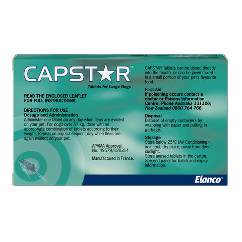 Capstar Flea Treatment for Large Dogs 11.1 - 57kg 6 Pack