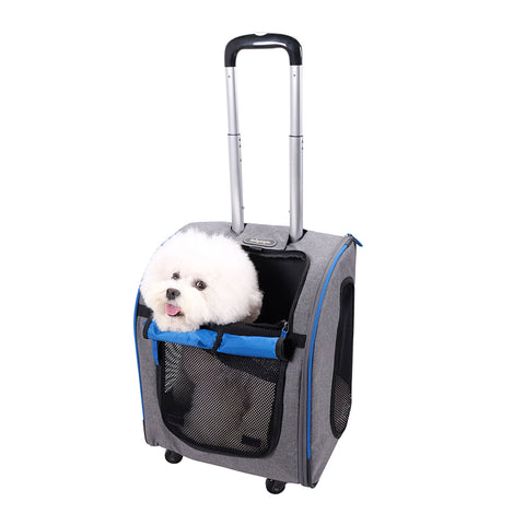 Ibiyaya New Liso Backpack Parallel Pet Trolley Slate / Sapphire