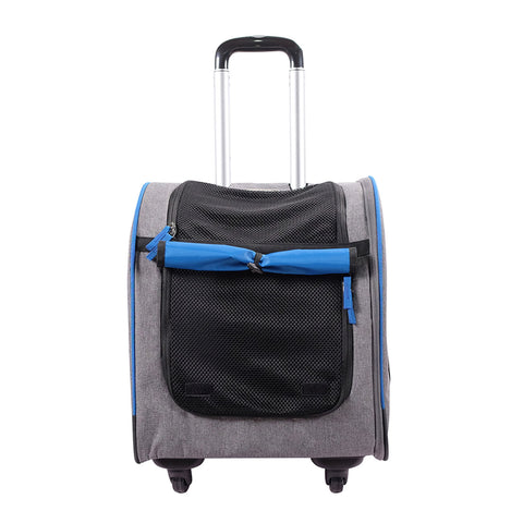 Ibiyaya New Liso Backpack Parallel Pet Trolley Slate / Sapphire