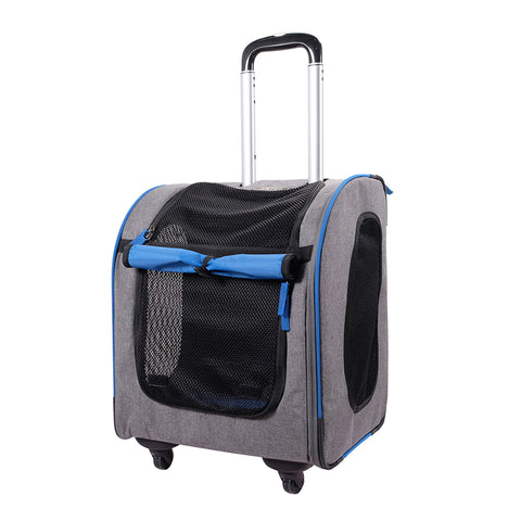 Ibiyaya New Liso Backpack Parallel Pet Trolley Slate / Sapphire