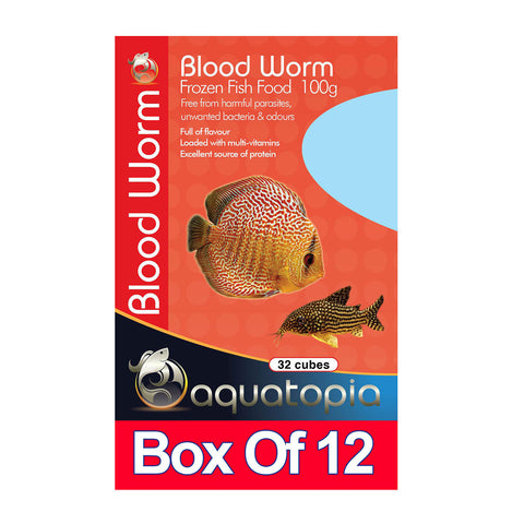 Aquatopia Blood Worm Frozen Fish Food 100g