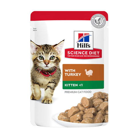 Hills Science Diet Kitten Turkey Wet Cat Food 12 x 85g