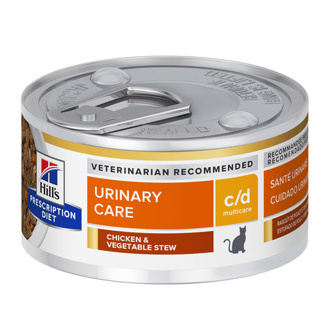 Hill's Prescription Diet C/D Multicare Urinary Care Chicken & Vegetable Canned Cat Food 24x82g